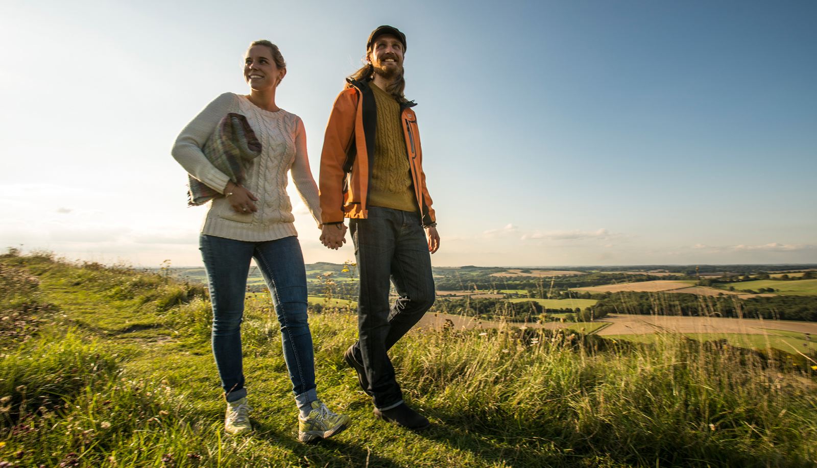 Couple Walking on Old Winchester Hill